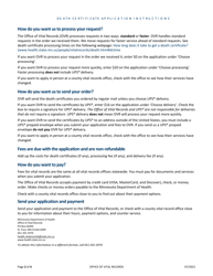 Death Certificate Application - Minnesota, Page 2