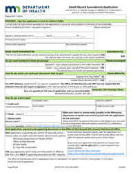 Death Record Amendment Application - Minnesota, Page 8
