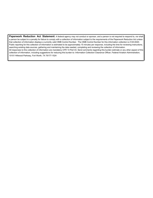 FAA Form 337  Printable Pdf