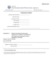 Nitrate Analysis Report Form - Illinois, Page 2