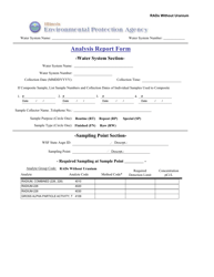 Document preview: Rads Without Uranium Analysis Report Form - Illinois