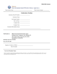 Rads With Uranium Analysis Report Form - Illinois, Page 2