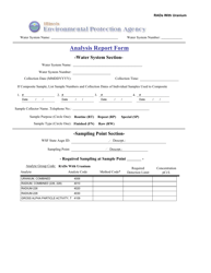 Document preview: Rads With Uranium Analysis Report Form - Illinois