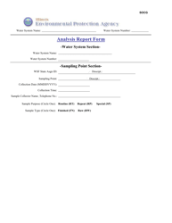Document preview: Socg Analysis Report Form - Illinois