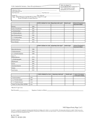 Form PWS172 (IL532 1799) Volatile Organic Chemical (VOC) Analysis Report Form - Illinois, Page 2