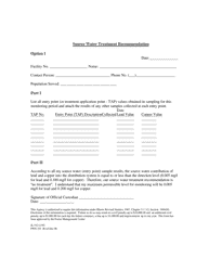 Document preview: Form PWS233 (IL532-2192) Source Water Treatment Recommendation - Option 1 - Illinois