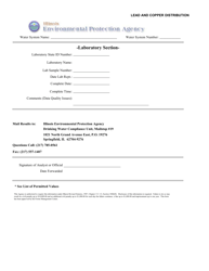 Lead and Copper Distribution Analysis Report Form - Illinois, Page 2