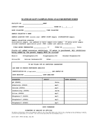 Document preview: Form PWS183 (IL532 2053) Water Quality Samples (Wqs) Analysis Report Form - Illinois