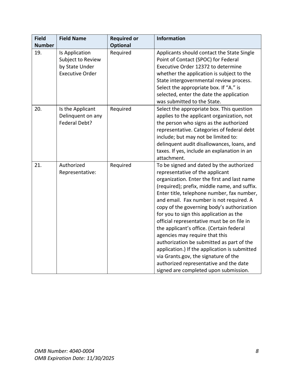 Download Instructions for Form SF-424 Application for Federal ...