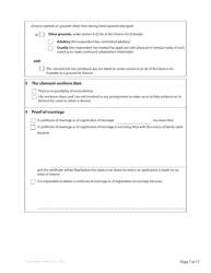 Form F3 Notice of Family Claim - British Columbia, Canada, Page 7