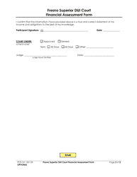 Form PCR-101 Financial Assessment Form - County of Fresno, California, Page 2