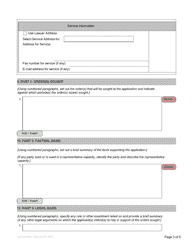 Form 66 Petition to the Court - British Columbia, Canada, Page 3