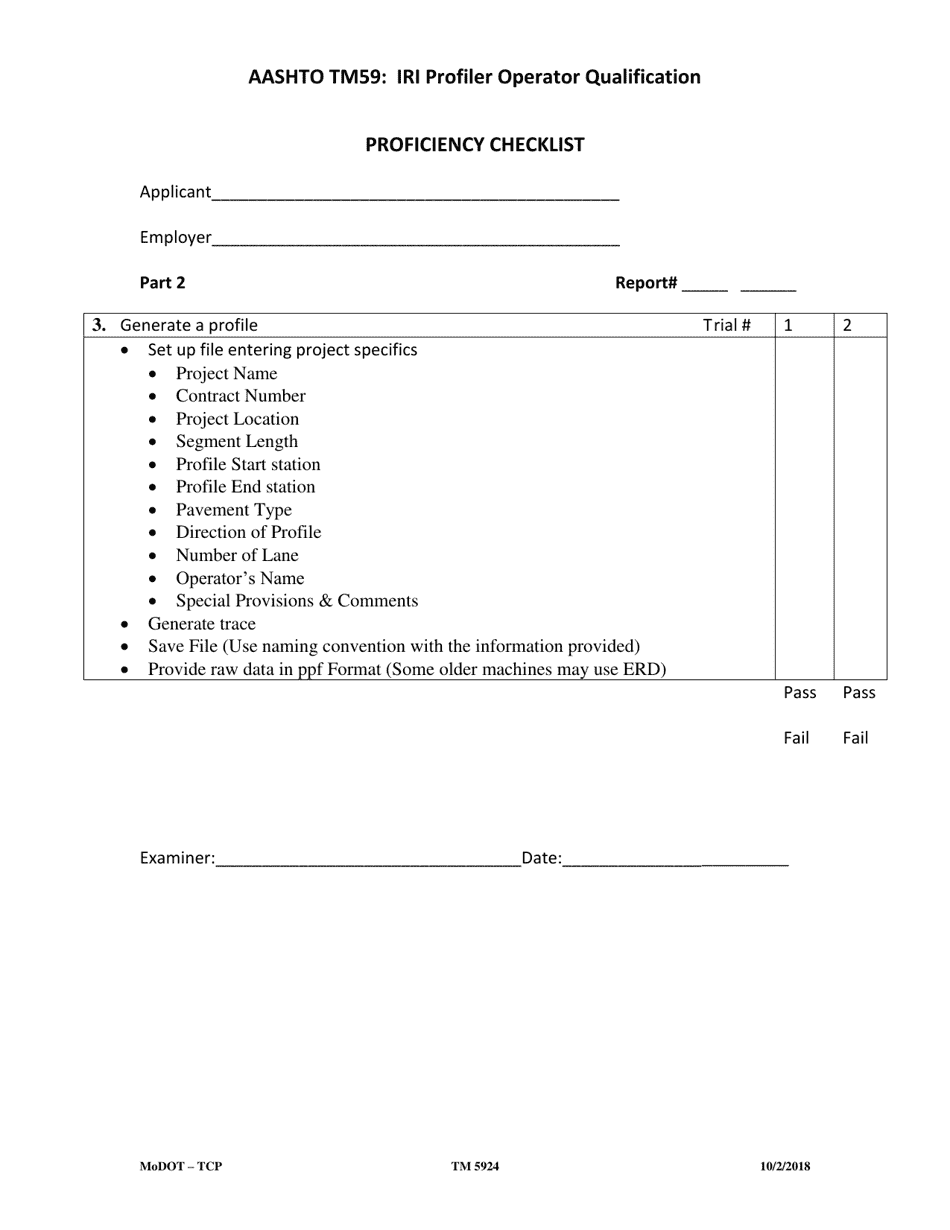 International Roughness Index Proficiency Pack - Missouri, Page 3