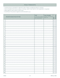 CPD Form 1000 South Carolina Feed Registration Application - South Carolina, Page 2