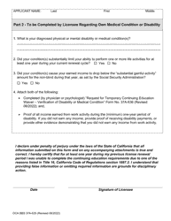 Form DCA BBS37A-635 Request for Temporary Continuing Education (Ce) Waiver Licensee Application - California, Page 6