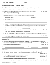 Form DCA BBS37M-443 Quarterly Report - California, Page 3