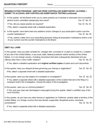 Form DCA BBS37M-443 Quarterly Report - California, Page 6