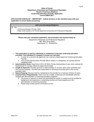 Document preview: Form DBPR VM7 Continuing Education Provider Application - Florida