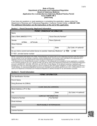 Form DBPR VM3 Application for a Limited-Service Veterinary Medical Practice Permit - Florida, Page 3