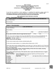 Form DBPR VM4 Application for a Limited-Service Veterinary Medical Practice Clinic Registration - Florida, Page 3