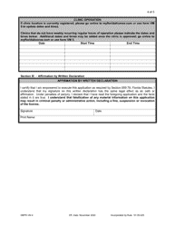 Form DBPR VM4 Application for a Limited-Service Veterinary Medical Practice Clinic Registration - Florida, Page 4