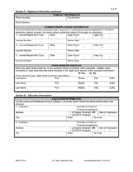 Form DBPR VM14 Application for Veterinarian Temporary License - Florida, Page 3