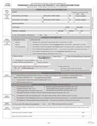 Form PA-29 Permanent Application for Property Tax Credits/Exemptions - New Hampshire