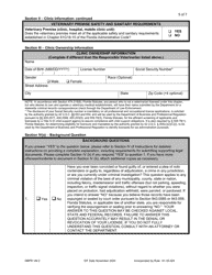 Form DBPR VM2 Application for Registration of a Veterinary Premise - Florida, Page 5