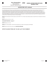 Instructions for Form BT-SUMMARY Business Tax Return Summary - New Hampshire, Page 7