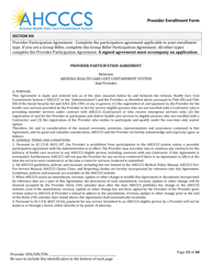 Provider Enrollment Form - Arizona, Page 15