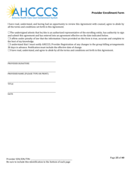 Provider Enrollment Form - Arizona, Page 25