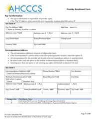 Provider Enrollment Form - Arizona, Page 7