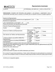 Document preview: Formulario DE-112 Representante Autorizado - Arizona (Spanish)