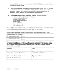 Form DE-202 Authorization to Disclose Protected Health Information to Ahcccs - Arizona, Page 4