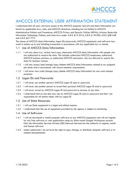 Document preview: Ahcccs External User Affirmation Statement - Arizona