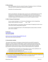 Application for Approval Direct Care Worker (Dcw) Training and Testing Program - Arizona, Page 2