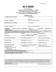 Document preview: Complaint Form - City of Chicago, Illinois