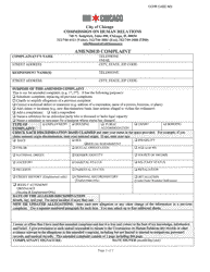Document preview: Amended Complaint Form - City of Chicago, Illinois