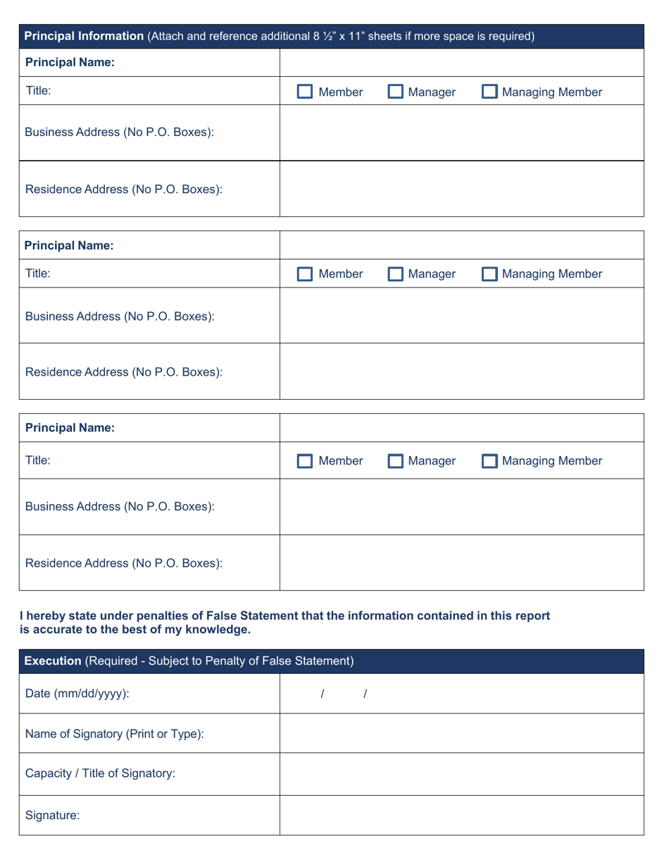 Combined Certificate of Reinstatement and Annual Report - Limited Liability Company - Domestic - Connecticut, Page 3