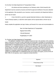 Region 8 Restricted Vehicle Application - New York, Page 2