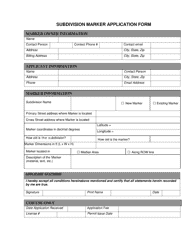 Subdivision Marker Application Form - City of Houston, Texas, Page 5