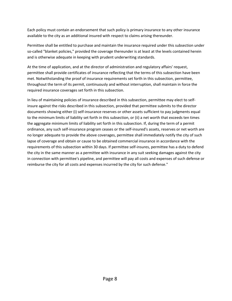 Pipeline Street Crossing Permit Application Package - City of Houston, Texas, Page 8