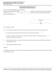 Form RW07-06A Certificate of Waiver Valuation - California, Page 2