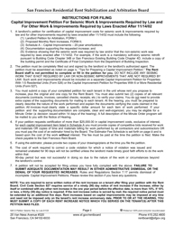 Form 528 Capital Improvement Petition: Seismic and Other Work Required by Law - City and County of San Francisco, California, Page 2