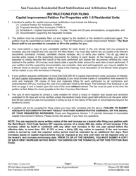 Form 526 Capital Improvement Petition: Properties With 1-5 Residential Units - City and County of San Francisco, California, Page 2