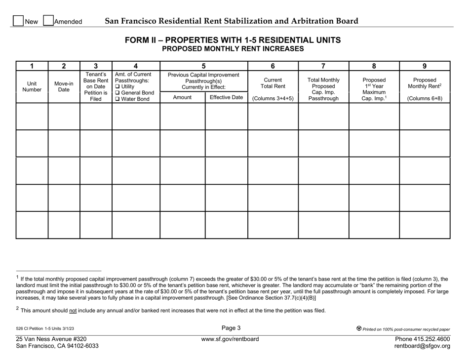 Form 526 Capital Improvement Petition: Properties With 1-5 Residential Units - City and County of San Francisco, California, Page 7