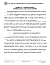Form 541 Ellis Act Forms (Withdrawal of Residential Units From Rental Market) - City and County of San Francisco, California, Page 2