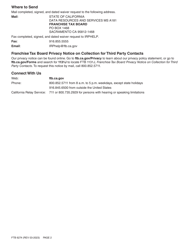 Form FTB6274 Waiver Request From Filing Information Returns Electronically - California, Page 2