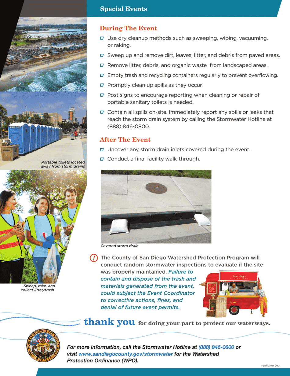 Community Event Permit (Cep) Application - County of San Diego, California, Page 10