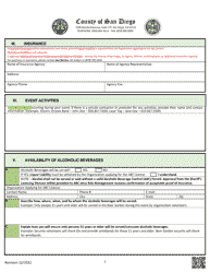 Community Event Permit (Cep) Application - County of San Diego, California, Page 4